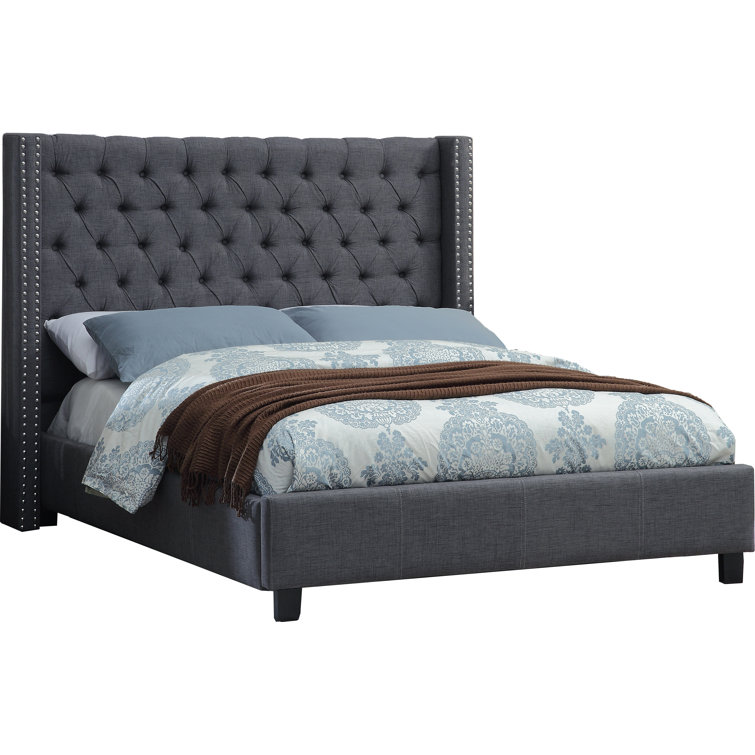 Joss & Main Colleen Tufted Upholstered Low Profile Platform Bed